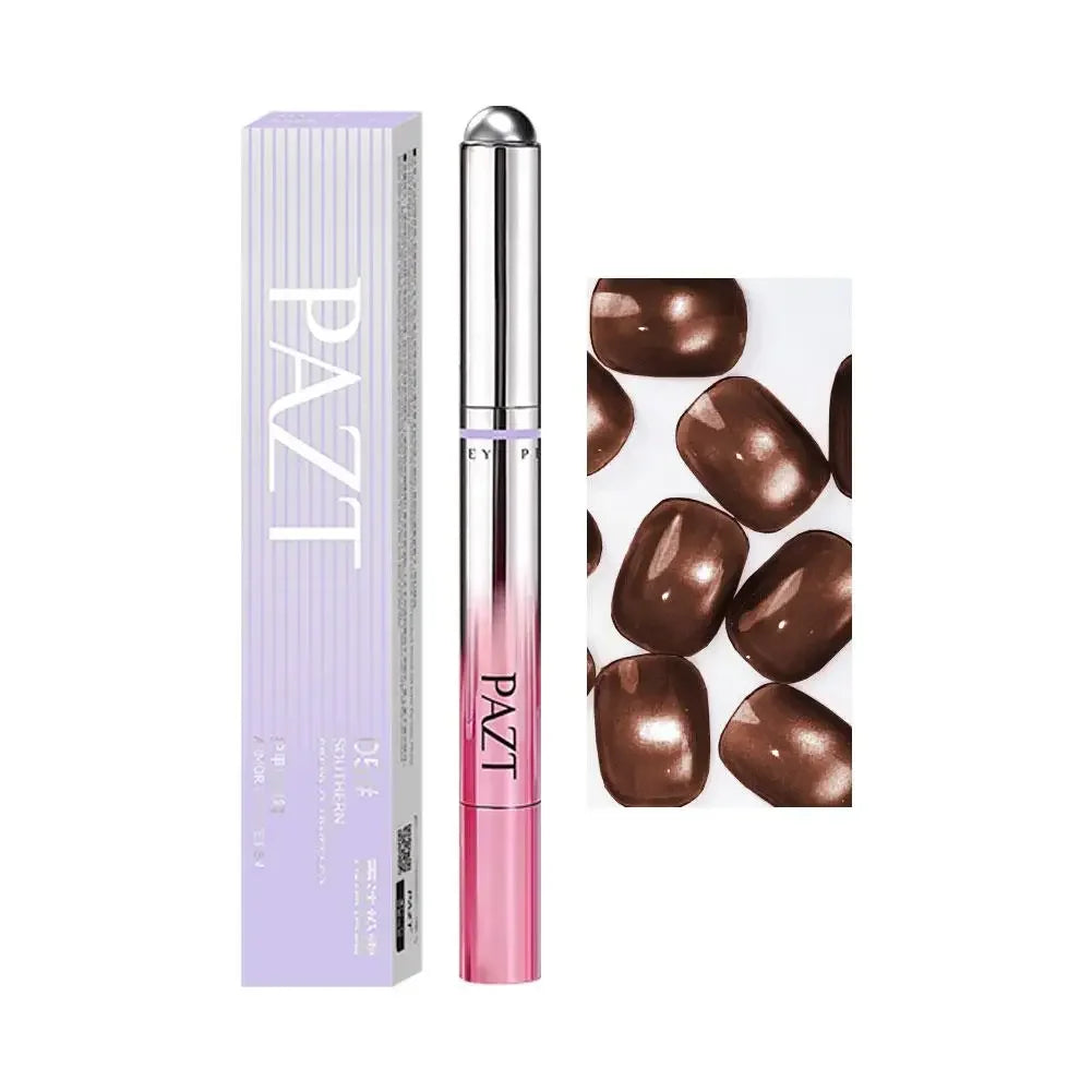 Professional Cat Eye Gel Nail Art Pen with Tiny Magnetic Beads, Nude Color Cat Eye Effect Design, for Beginners Daily DIY Tools Peaceful Pleasures Health and Wellness 05