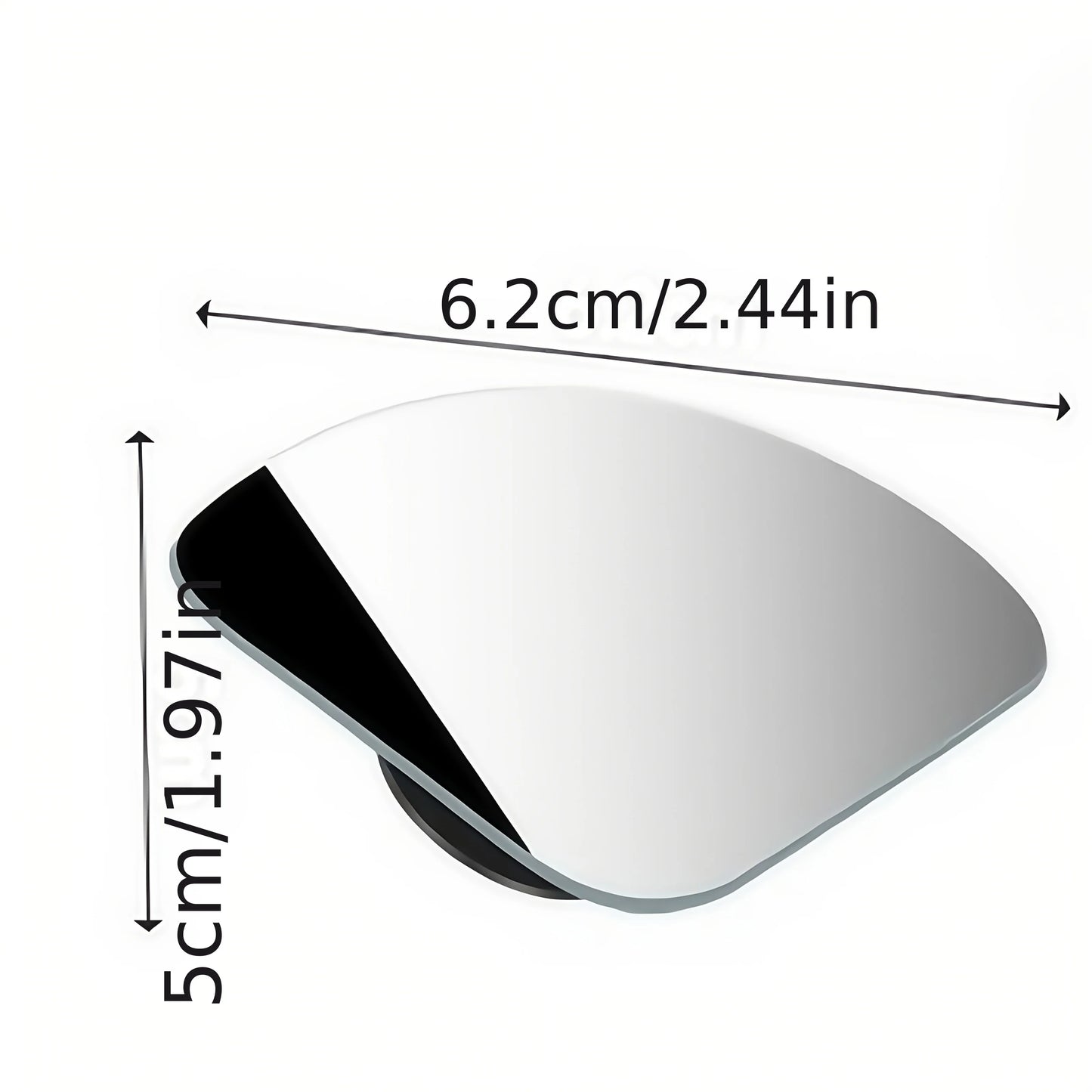 Universal Fit Glass Car Wide-angle Blind Spot Rearview Mirror 360