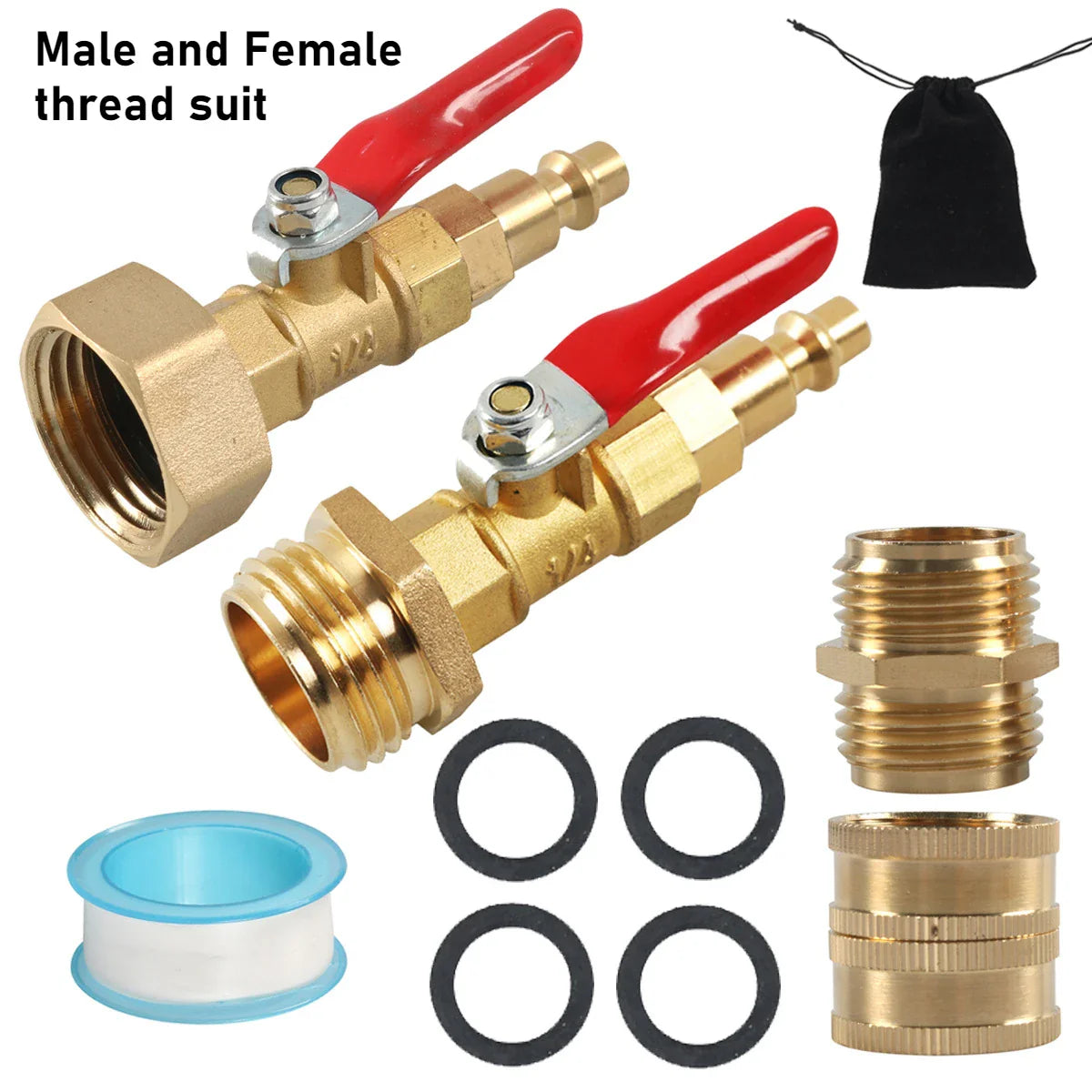 Brass 3/4" Male Thread Quick Connect Fitting – Explosion-Proof