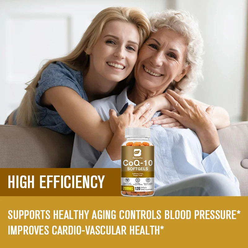 CoQ10 Capsules – Heart, Brain & Skin Support 120ct Peaceful Pleasures Health and Wellness