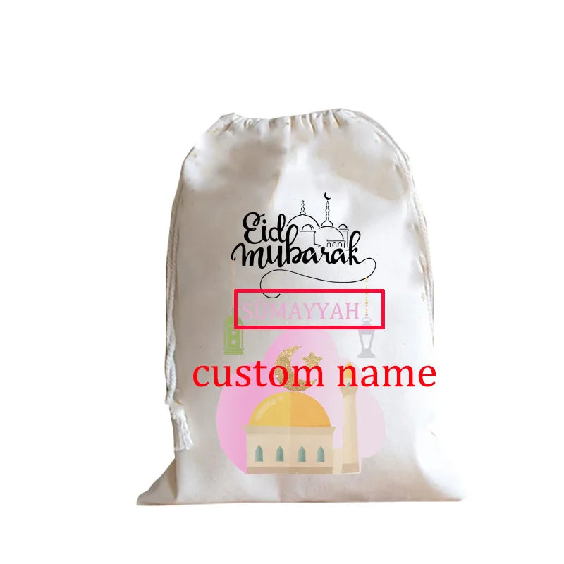 Personalised Ramadan Eid Gift Sack | Moon Mosque Muslim Bag
