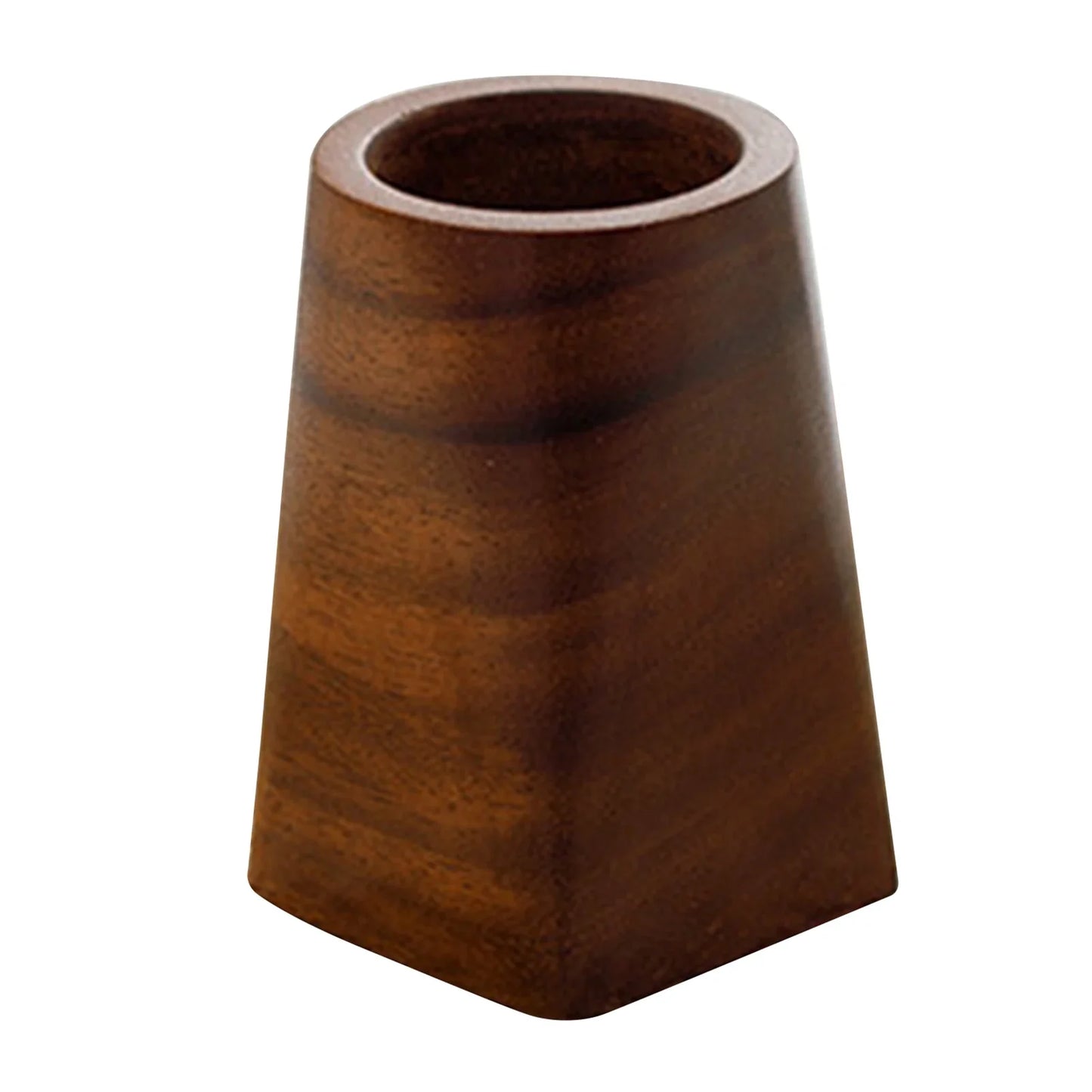 Walnut Wood Pen Holder Desktop Organiser | Vintage Office Cup