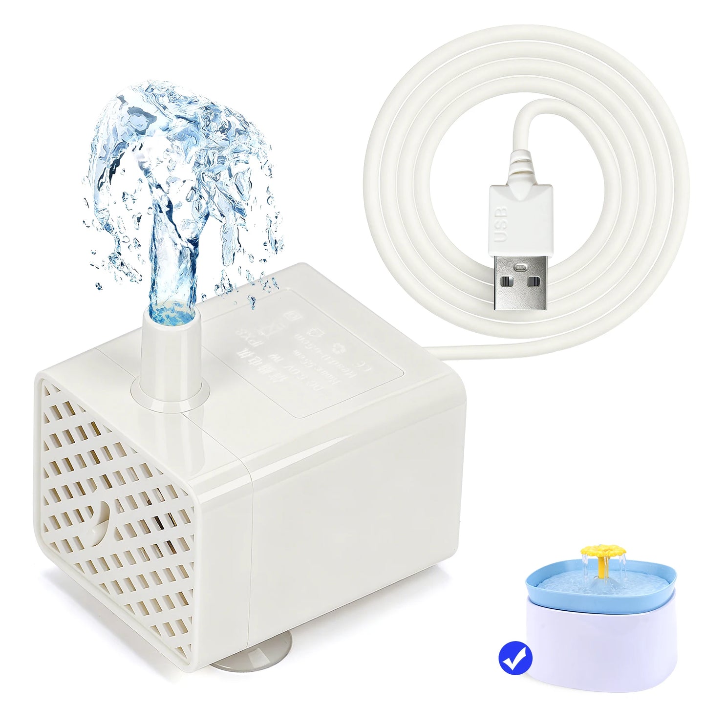 Water Pump Pet Cat Dispenser Anti Dry Burning Motor Replacement Dog