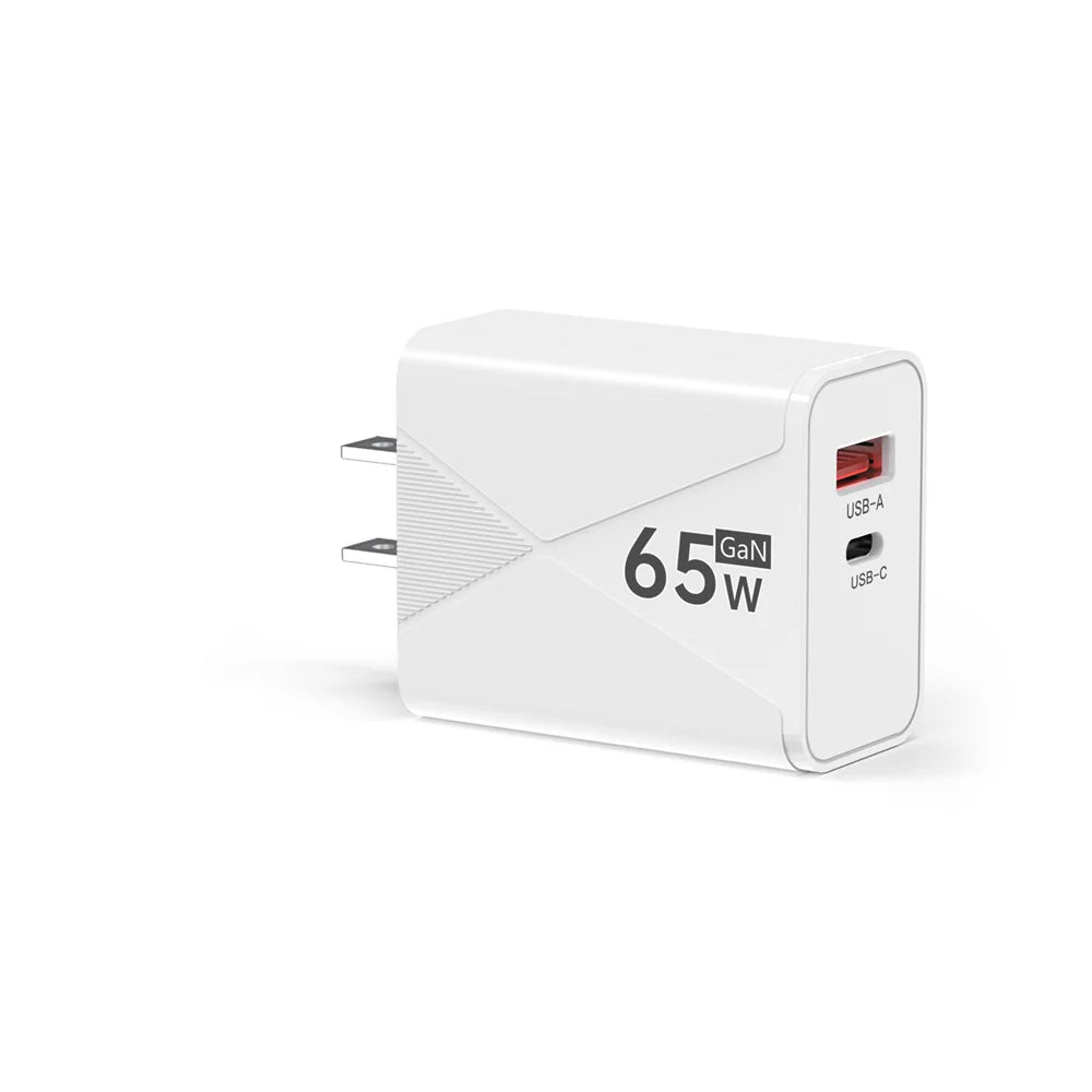 GaN 65W USB-C Fast Charger PD QC 3.0 | iPhone & Samsung
