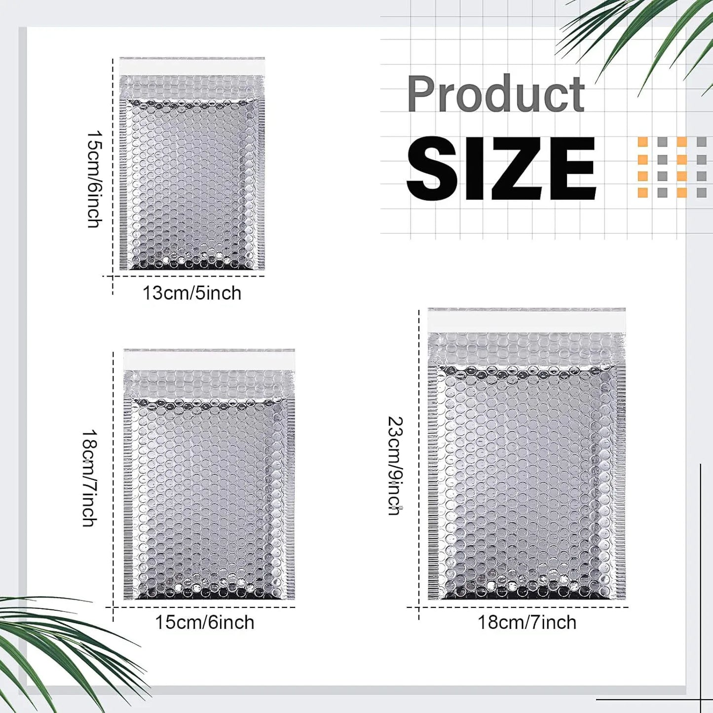 Silvery Bubble Envelope Shipping Packaging Supplies Packing Bag Bags