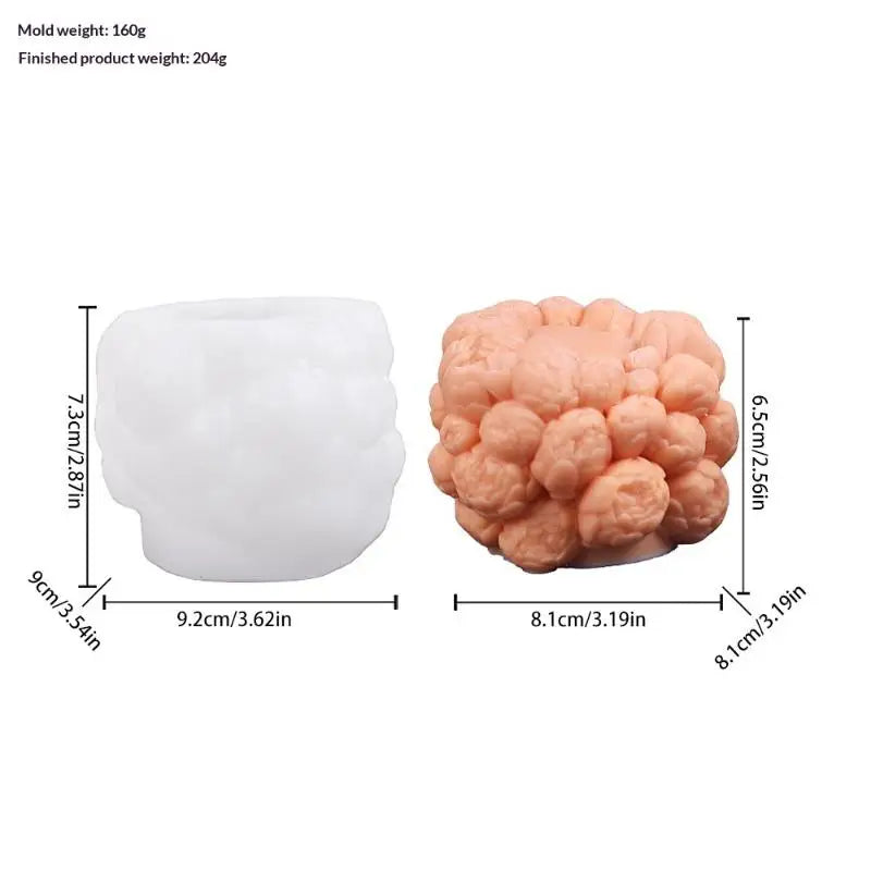3D Heart Flower Silicone Mold – Candles, Soap & Clay Crafts