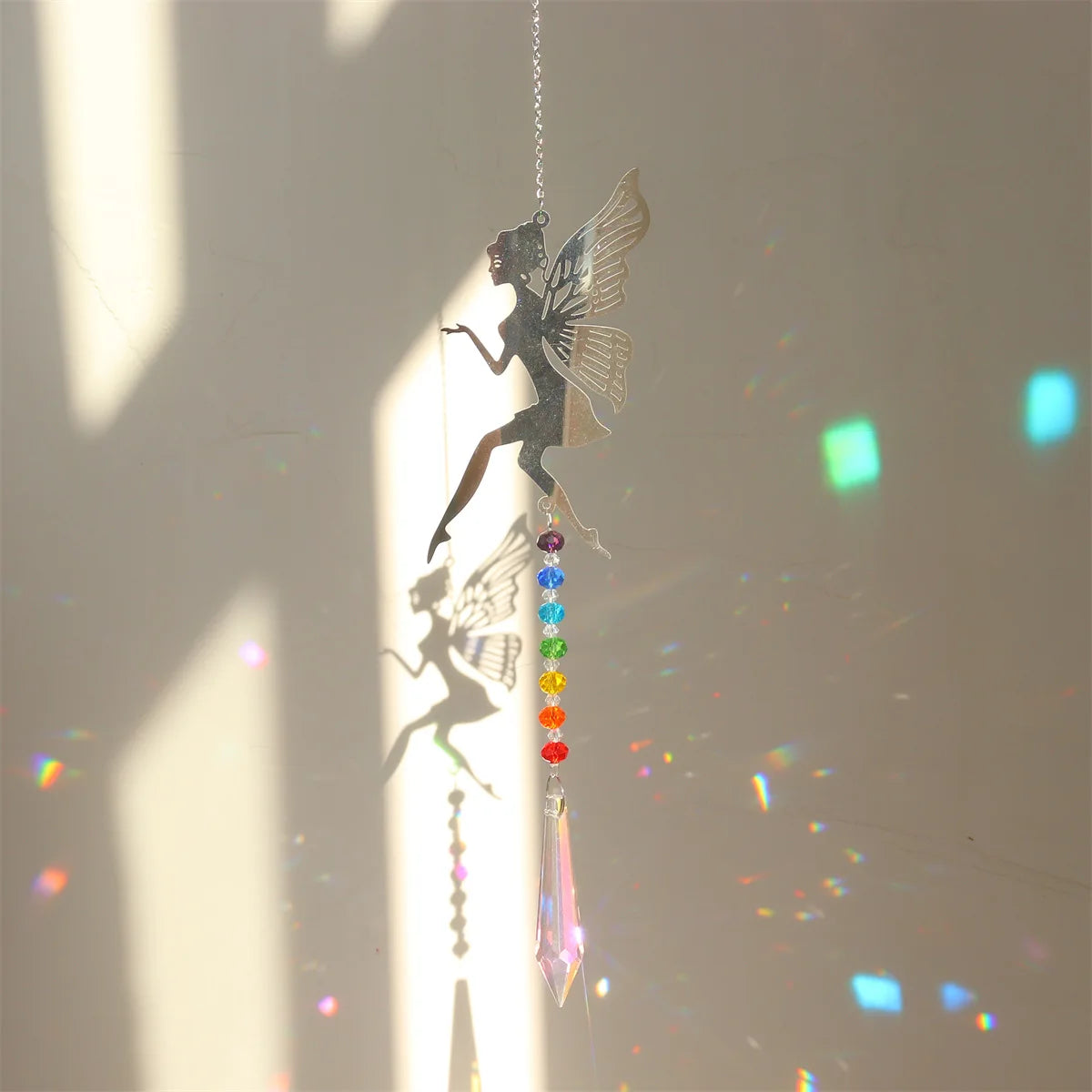Hummingbird Animal Shaped Metal Sun Catcher Pendant Simple and Creative Home Homestay Bedroom Wall Atmosphere Decoration Peaceful Pleasures Health and Wellness C