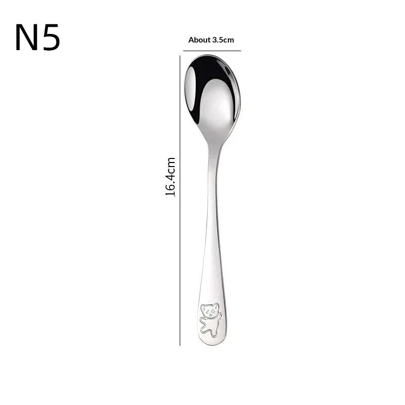 Kids Bear Flatware Set – Stainless Steel Fork Spoon & Knife