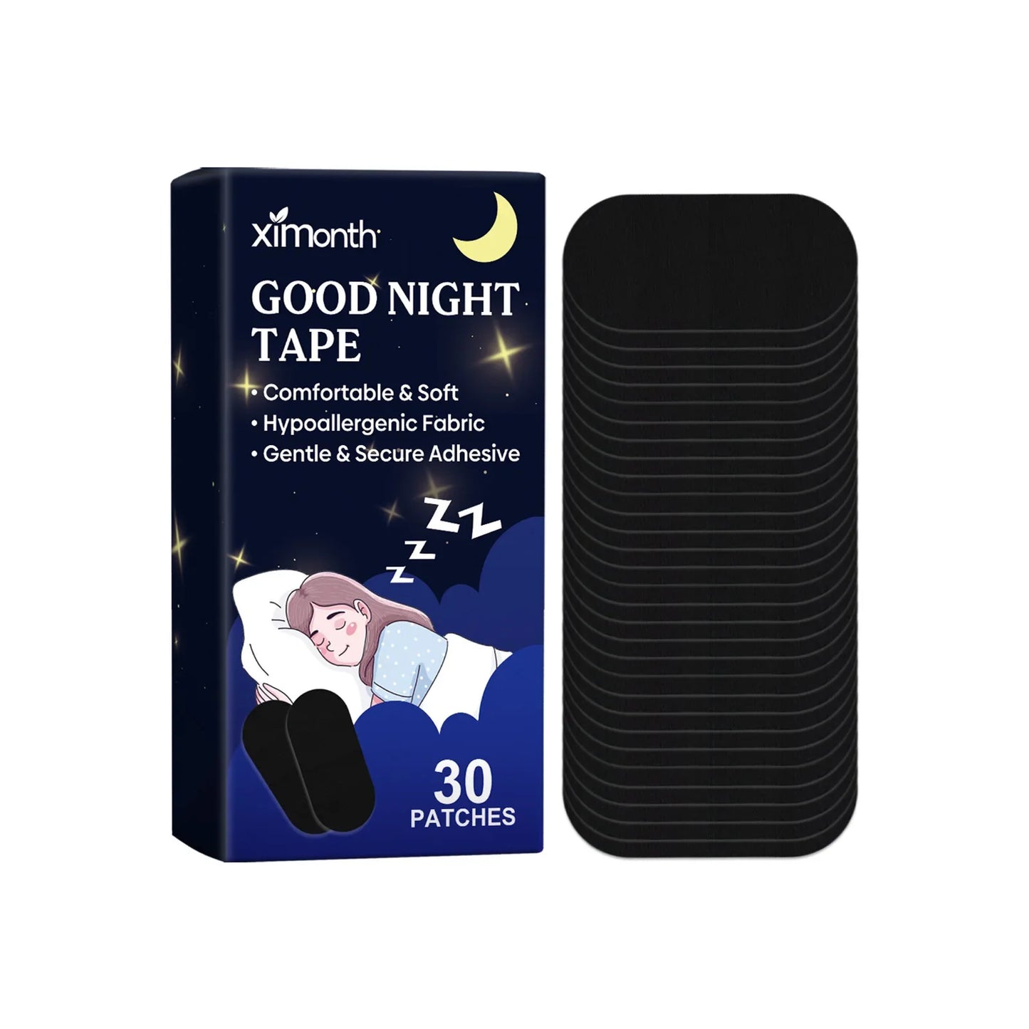 Ximonth Mouth Breathing Sleep Tape – 30 Pcs Night Patches