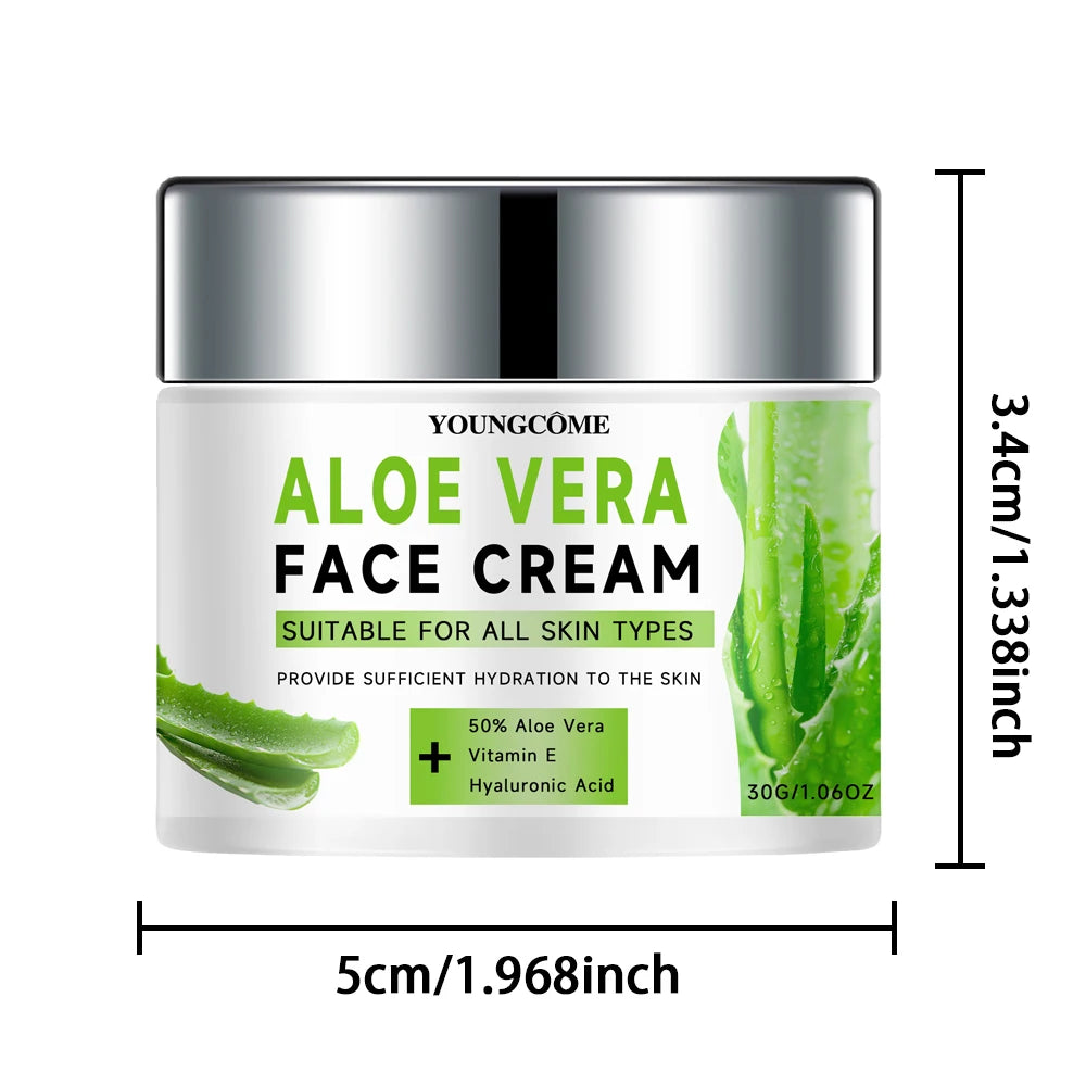 YOUNGCOME Aloe Vera Anti-Wrinkle Moisturizing Face Cream Face Moisturizer Cream Peaceful Pleasures Health and Wellness 30G