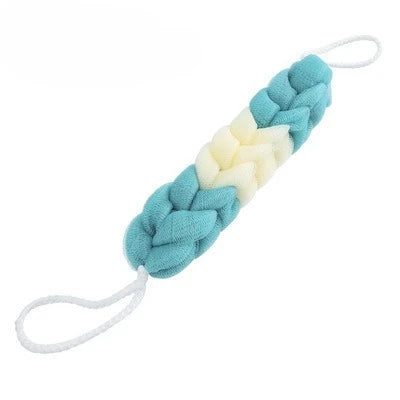 Colour Block Mesh Bath Sponge Ball & Back Scrubber Towel