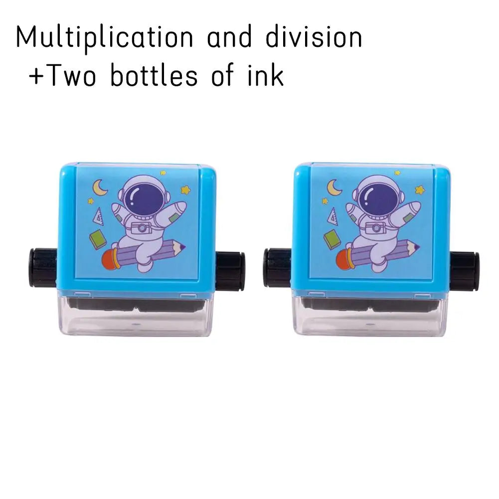 4 In 1 Math Roller Stamp Addition Subtraction Teaching Stamp For Teacher Student Parent Classroom Homeschool Home Use Stationery Peaceful Pleasures Health and Wellness B