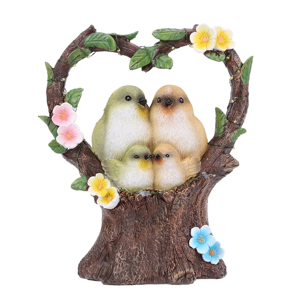 Solar Owl Bird Garden Lamp | Waterproof Resin LED Statue