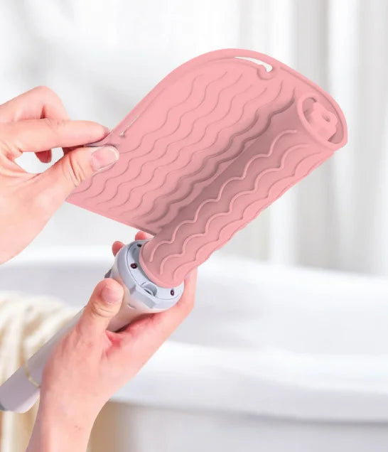 Best Selling Curling Iron Pad Straightener Hair Styling Tool Heat Resistant Mat Anti-Slip Design for Professional Use Peaceful Pleasures Health and Wellness pink