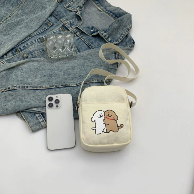 Exercise Fashion Phone Storage Pouch for Men Women Anime Cartoon Cute Money Bag Students Portable Goodlooking Shoulder Bags Gift Peaceful Pleasures Health and Wellness