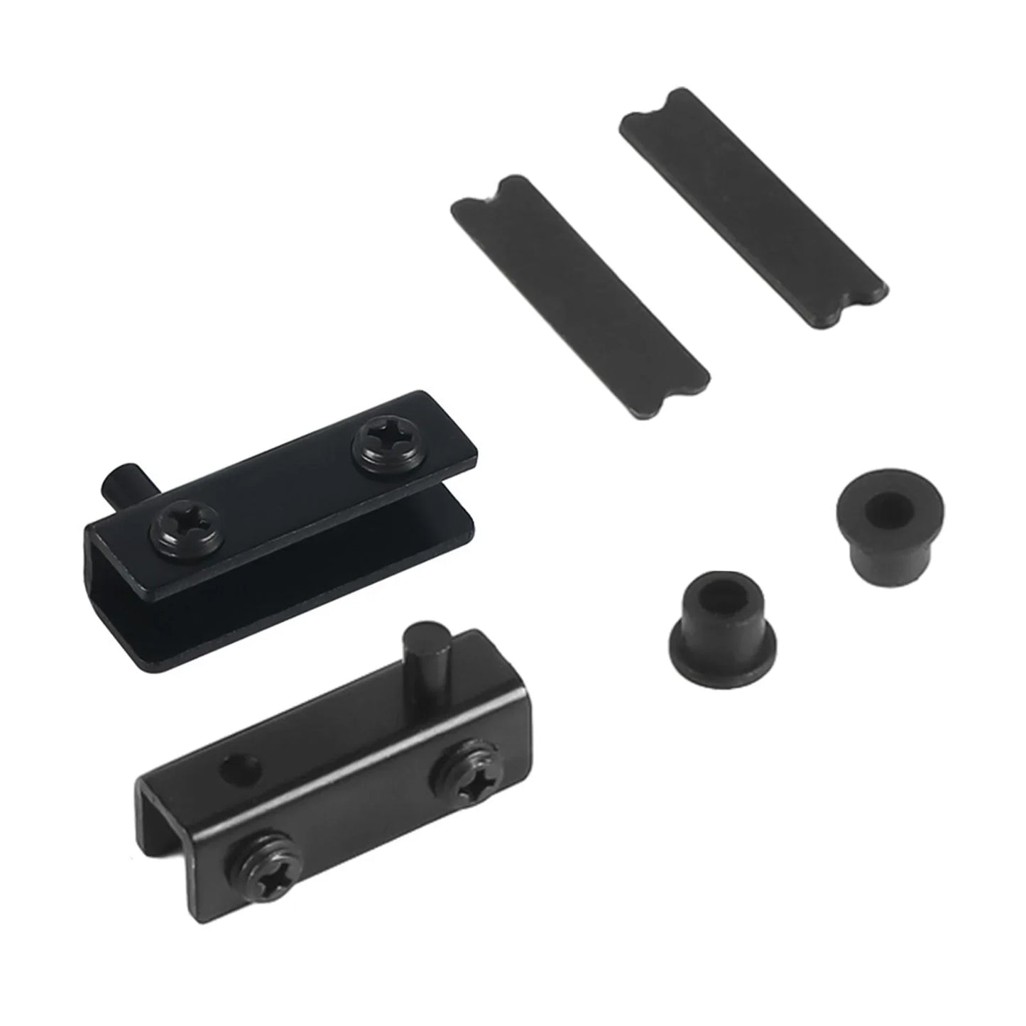 Glass Door Pivot Hinges – No-Drill Stainless Steel Clamps 2-Pack
