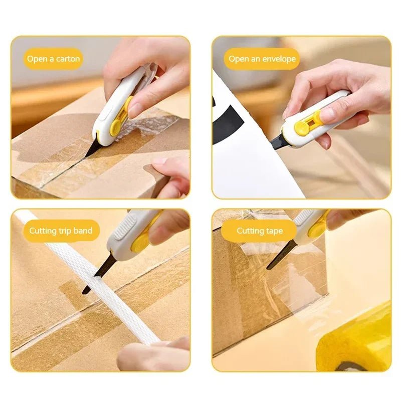 Mini Magnetic Box Cutter with Safety Lock | Package Opener Box Cutter Peaceful Pleasures Health and Wellness