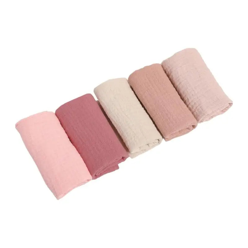 Baby Washcloths 5-Pack | Soft Cotton Drool Bibs & Face Towels