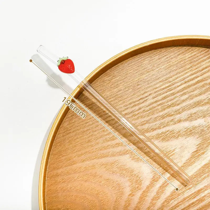 Reusable Glass Drinking Straw with Brush | BPA-Free Eco Gift