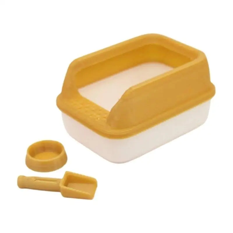 1:12 Dollhouse Miniature Pet Litter Box Set – Cat Playset
