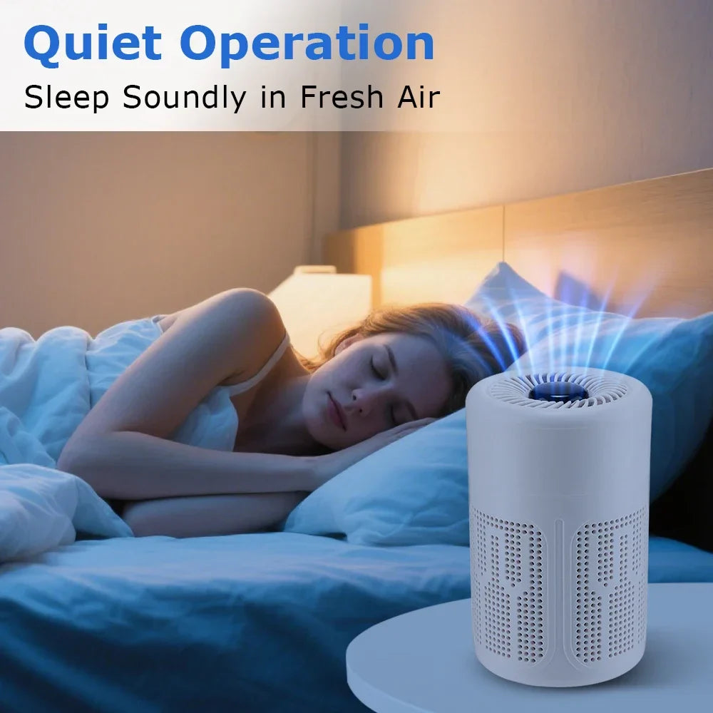 AFDEAL Mini HEPA Desktop Air Purifier with Negative Ion & Fragrance