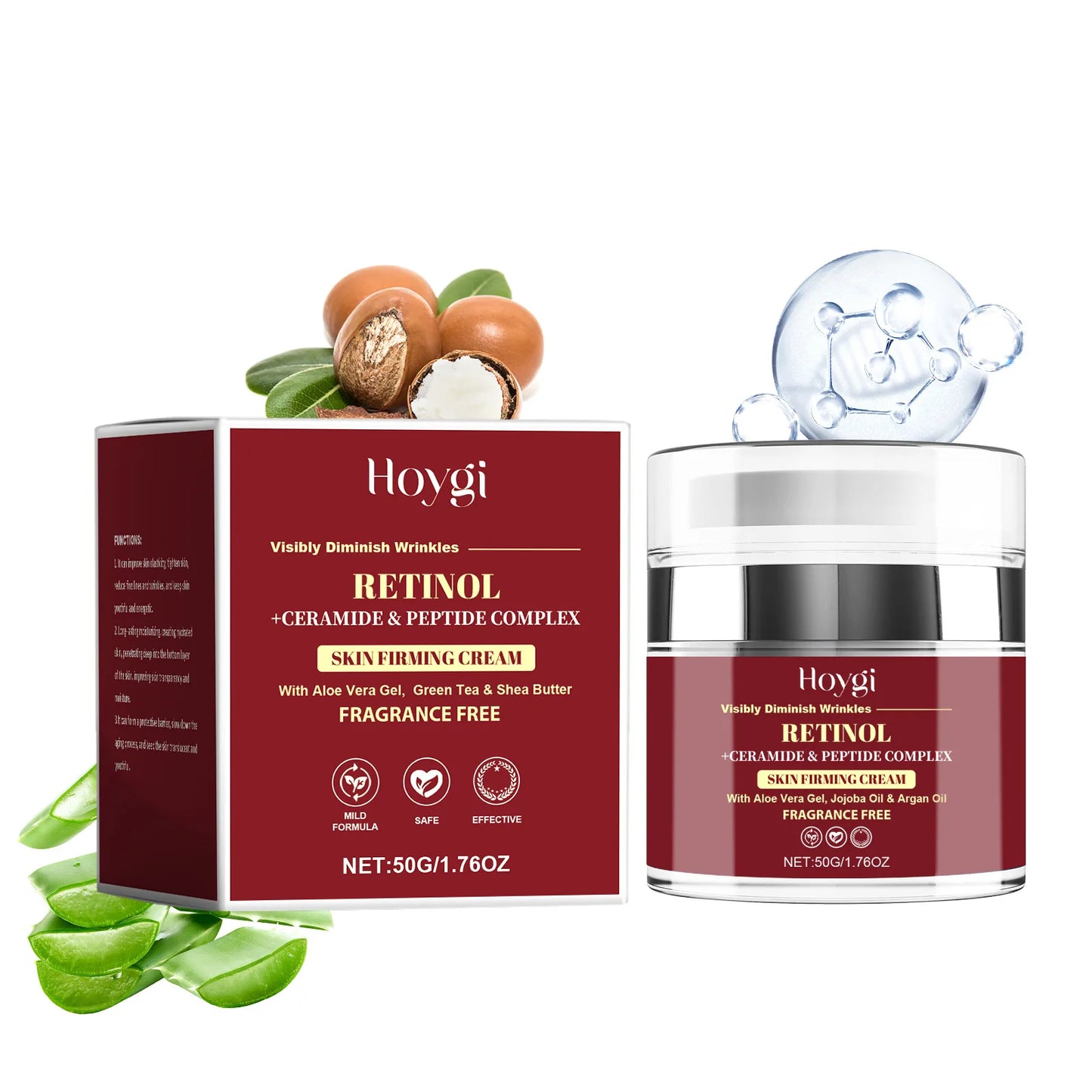 Retinol Collagen Cream Dark Spots Remover Firming Lift Fade Fine Line Improve Dryness Repair Moisturizing Hyaluronic Acid Cream Peaceful Pleasures Health and Wellness Retinol
