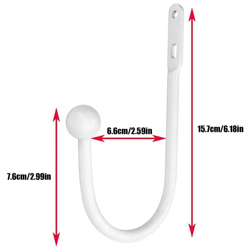 Aluminum Drapery Holdbacks 4pcs – U-Shape Curtain Tiebacks Curtain Holdbacks Peaceful Pleasures Health and Wellness
