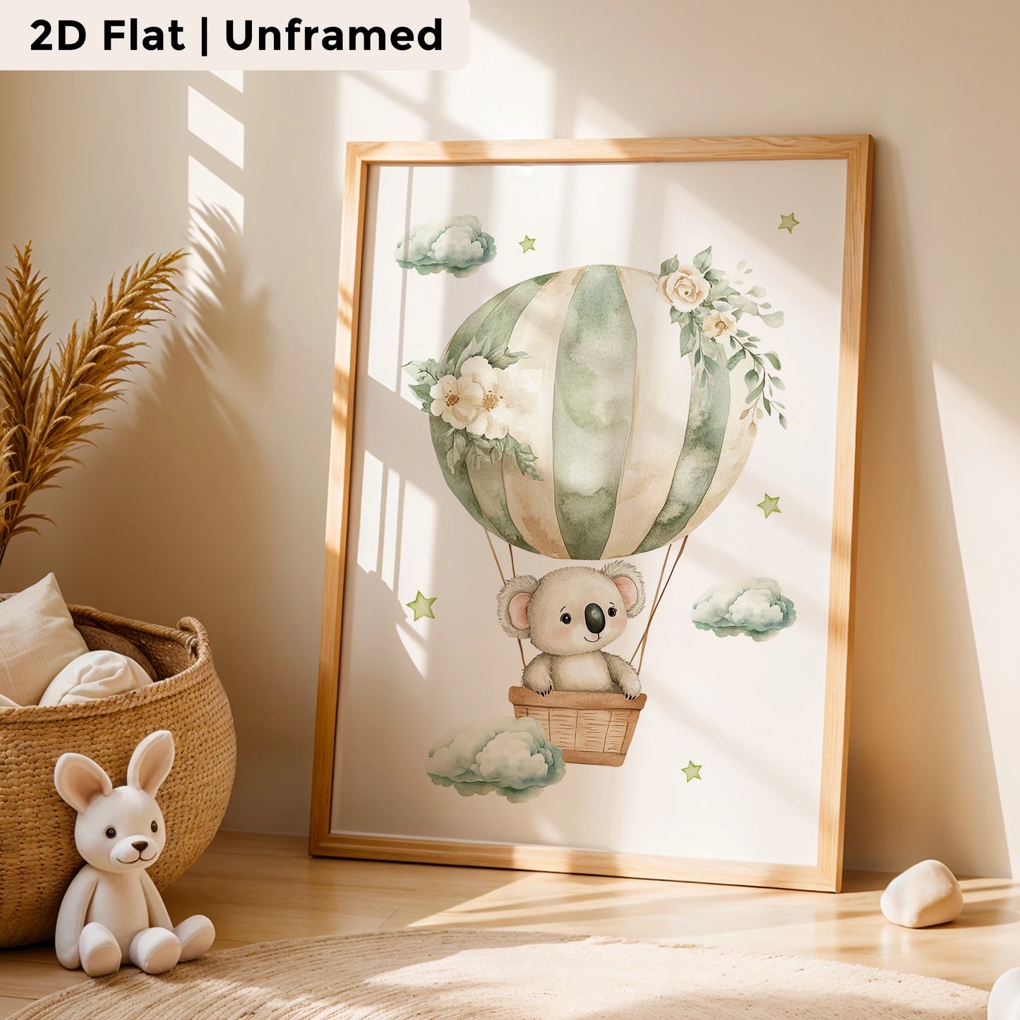 3-Piece Cartoon Koala Canvas Wall Art | Kids Room Decor