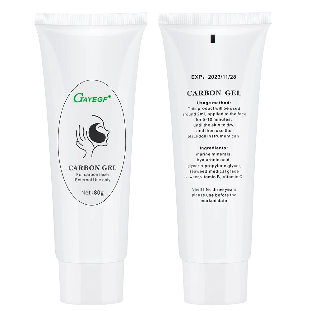 Active Carbon Gel for Laser Skin Rejuvenation, Removing Blackheads, Shrink Pores, Absorb Dirt, Face Cream Used with Nano Light Peaceful Pleasures Health and Wellness 2pcs 80ml