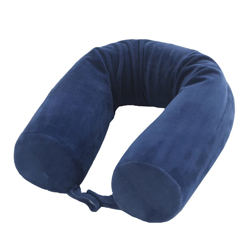 Memory foam u-shaped pillow, travel pillow, protect the cervical spine, easy to carry, bendable, slow rebound Peaceful Pleasures Health and Wellness Blue