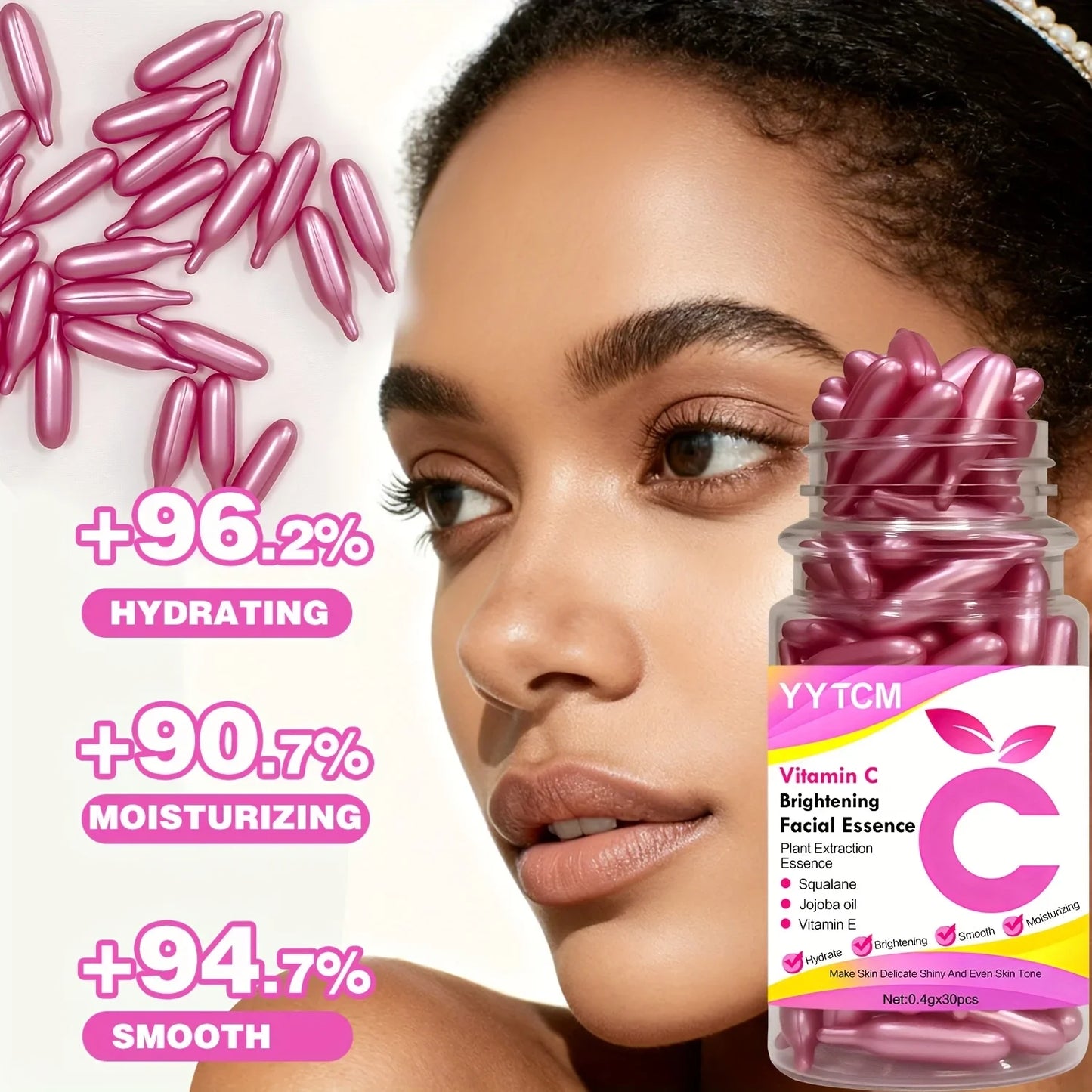 Vitamin C Brightening Capsule Essence – Squalane & Jojoba Oil