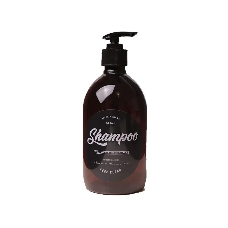 500ml Brown Pump Dispenser Bottle | Shampoo Body Wash