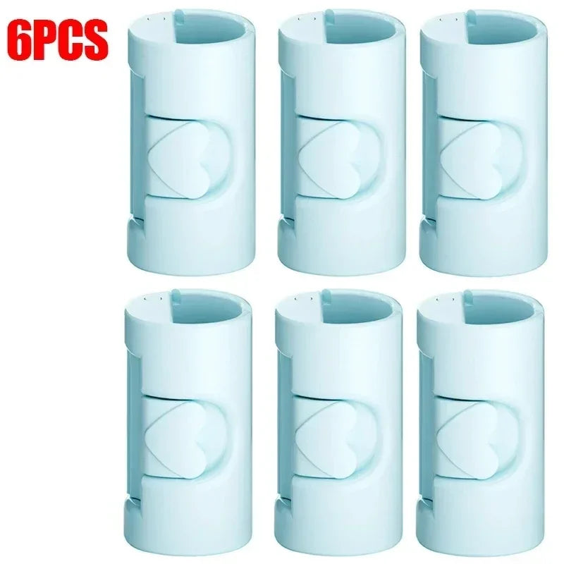 12Pcs Plastic Anti-slip Clips, Bed Sheet Quilt Cover Holder Clamp, Curtain Blanket Retainer Buckle, Clothes Organizer Storage Peaceful Pleasures Health and Wellness 6PCS-Blue