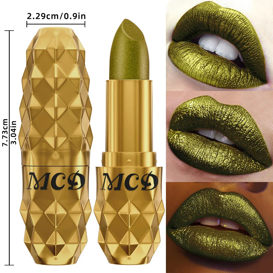 MCD Smoky Green Glitter Lip & Eye Tint Pen – Waterproof Shimmer