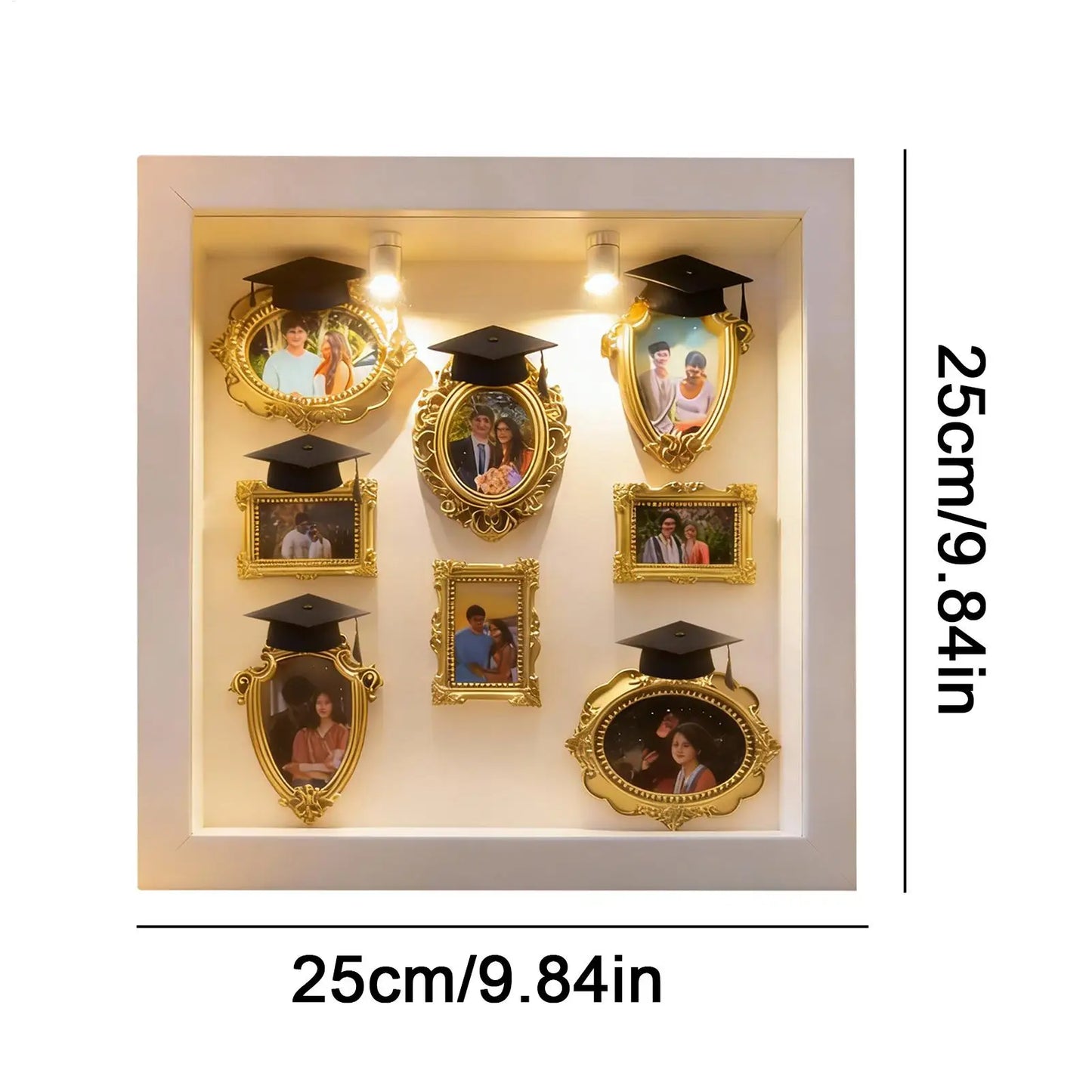 Museum Silhouette Box Vintage Display Case DIY Tiny Picture Frame for Graduation Birthday Party Wedding Valentine's Day Her Him Peaceful Pleasures Health and Wellness