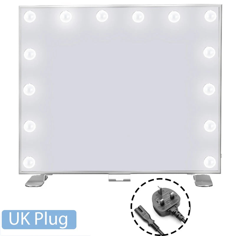 Hollywood LED Makeup Mirror 24x20" | 14 Dimmable Bulbs + 10X Mag
