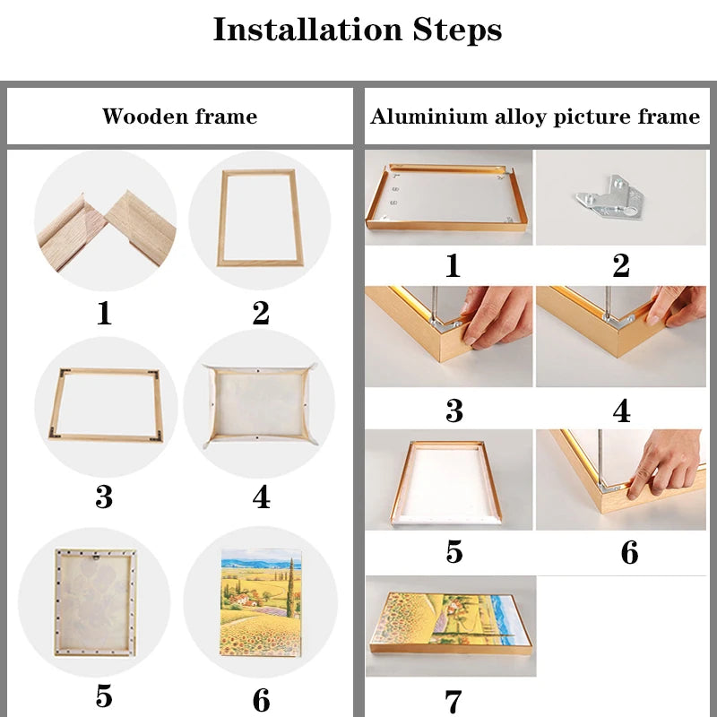 Metal Floating Frame Kit for Home Decoration, Large Wall Picture, Oil Painting Art, DIY Home Decoration, 20,40, 50,60,70,80,90 Peaceful Pleasures Health and Wellness
