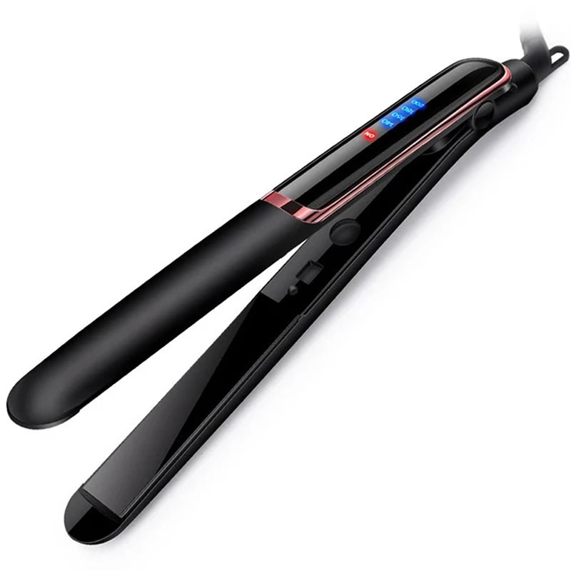Professional Electric Splint Plat 2 In 1 Hair Straightener Curler Professional Hair Salon Flat Iron Hair Straightener Peaceful Pleasures Health and Wellness black 100V-240V US Plug
