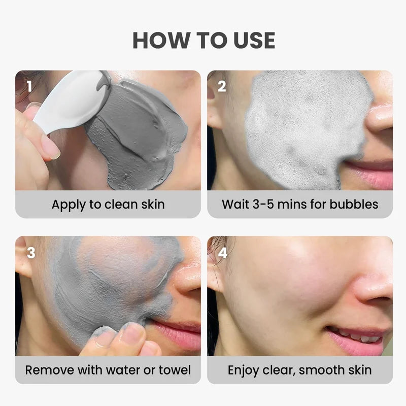 YUITIKUE Holy Basil Bubble Clay Mask w/ 13% PHA & 22% Natural Clay - Self-Foaming Deep Cleansing, Oil Control & Pore Purifying Peaceful Pleasures Health and Wellness