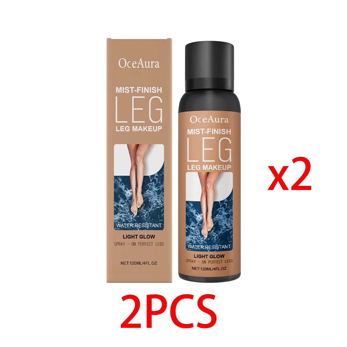 OceAura Waterproof Leg Makeup Spray – Coverage & Glow | 100ml