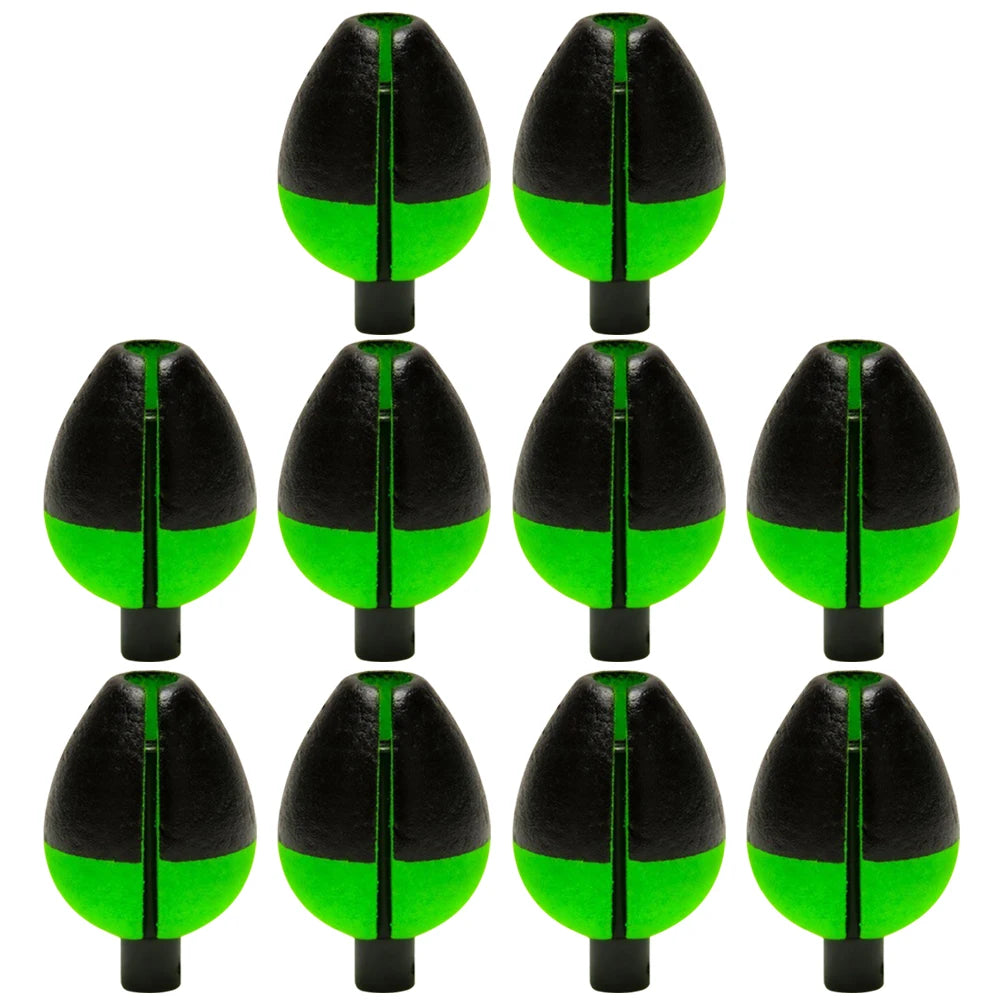 10Pcs High Buoyancy Fishing Floats Compact Pike Floats Adjustable Fishing Buoy Fishing Floats Bobbers for Sea/Boat Fishing Peaceful Pleasures Health and Wellness Green