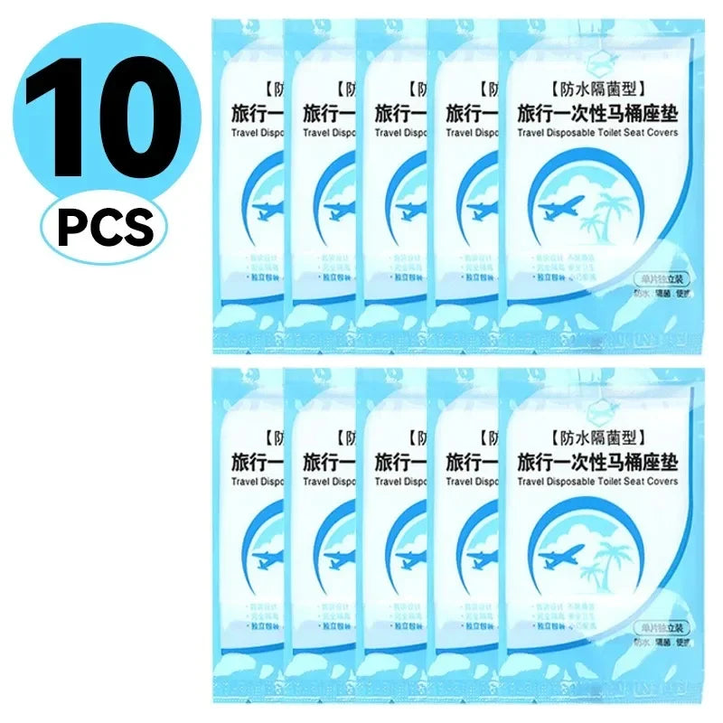 Disposable Bathroom Accessories Toilet Toilet SeatS Cover Seats Travel Stickers Portable Cushion Paper Maternal Non-woven Fabric Peaceful Pleasures Health and Wellness 10pcs