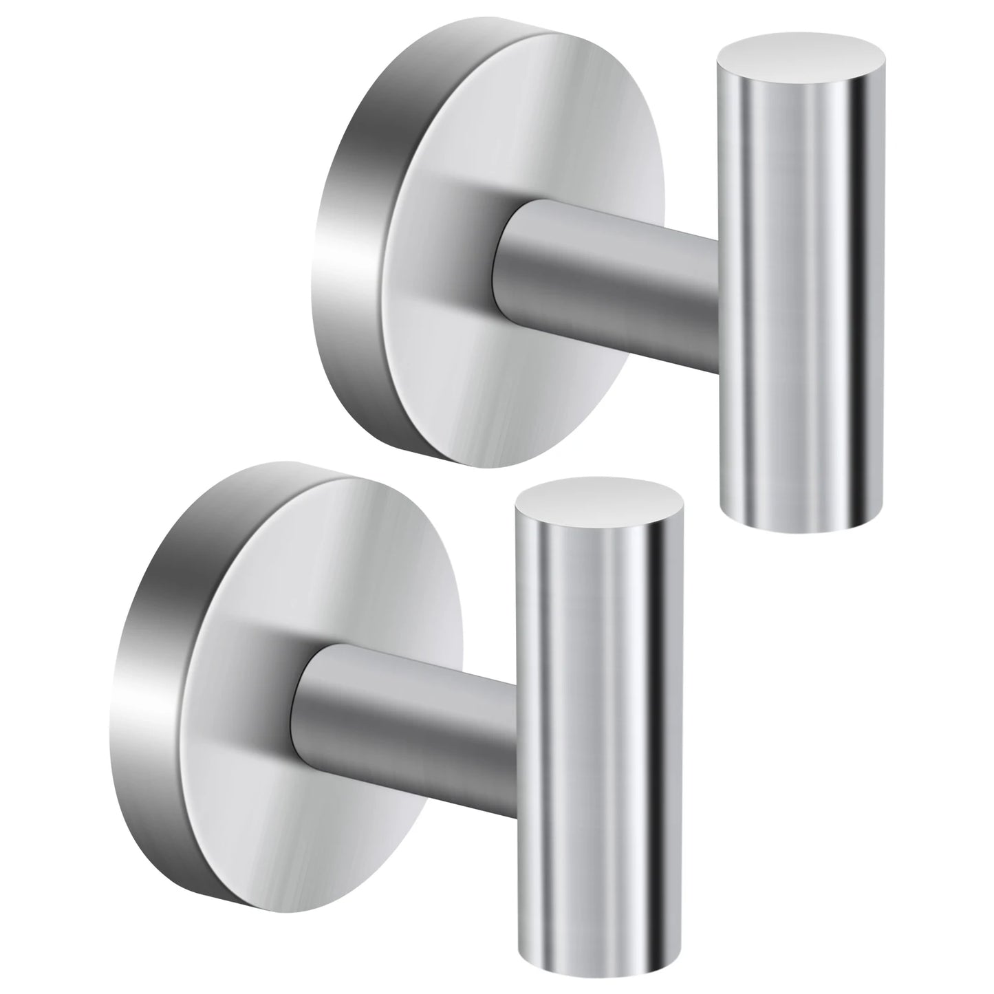 2-Pack Stainless Steel Wall Towel & Robe Hooks | Polished