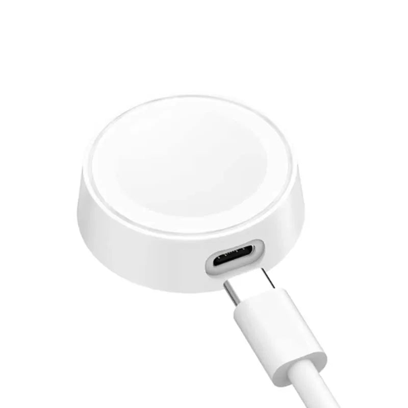 Mini Wireless Charger Keychain for Samsung Galaxy Watch 4 5 6 7 Peaceful Pleasures Health and Wellness WHITE