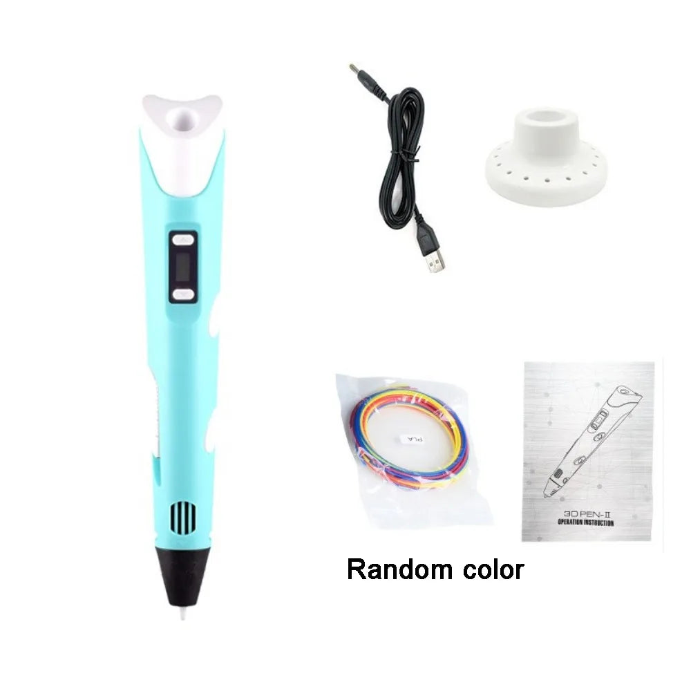 USB 3D Printing Pen | LED Display, Adjustable Speed & PLA