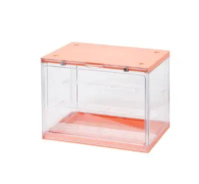 Blind Box Storage Display Rack, Bubble Mat Acrylic Doll Model Display Cabinet, Dustproof Doll Figurine Display Box Peaceful Pleasures Health and Wellness Orange