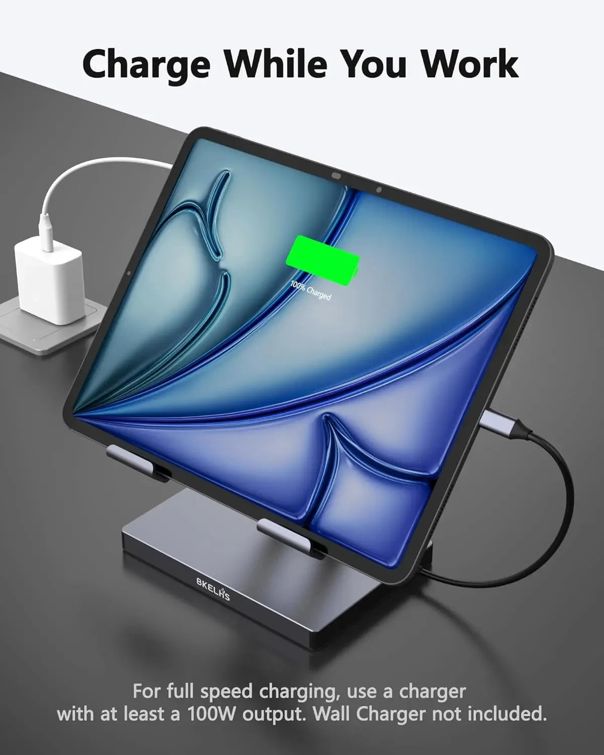 9-in-1 USB C Hub Stand for iPad Pro, Air, Tablets with HDMI, Ethernet, SD Card Reader Peaceful Pleasures Health and Wellness