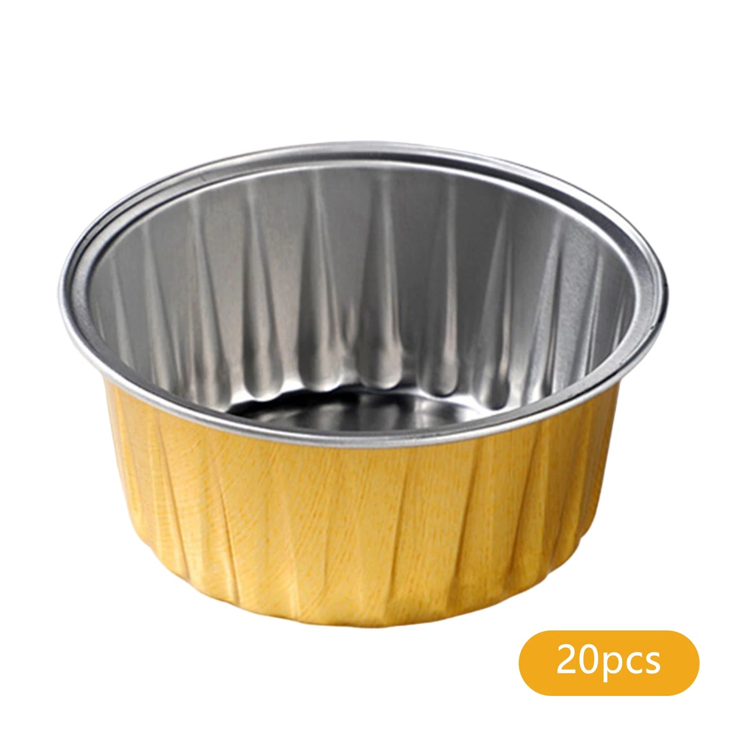 20pcs Aluminum Foil Cups High and Low Temperature Resistance Cup for Party Camping Cooking Peaceful Pleasures Health and Wellness A