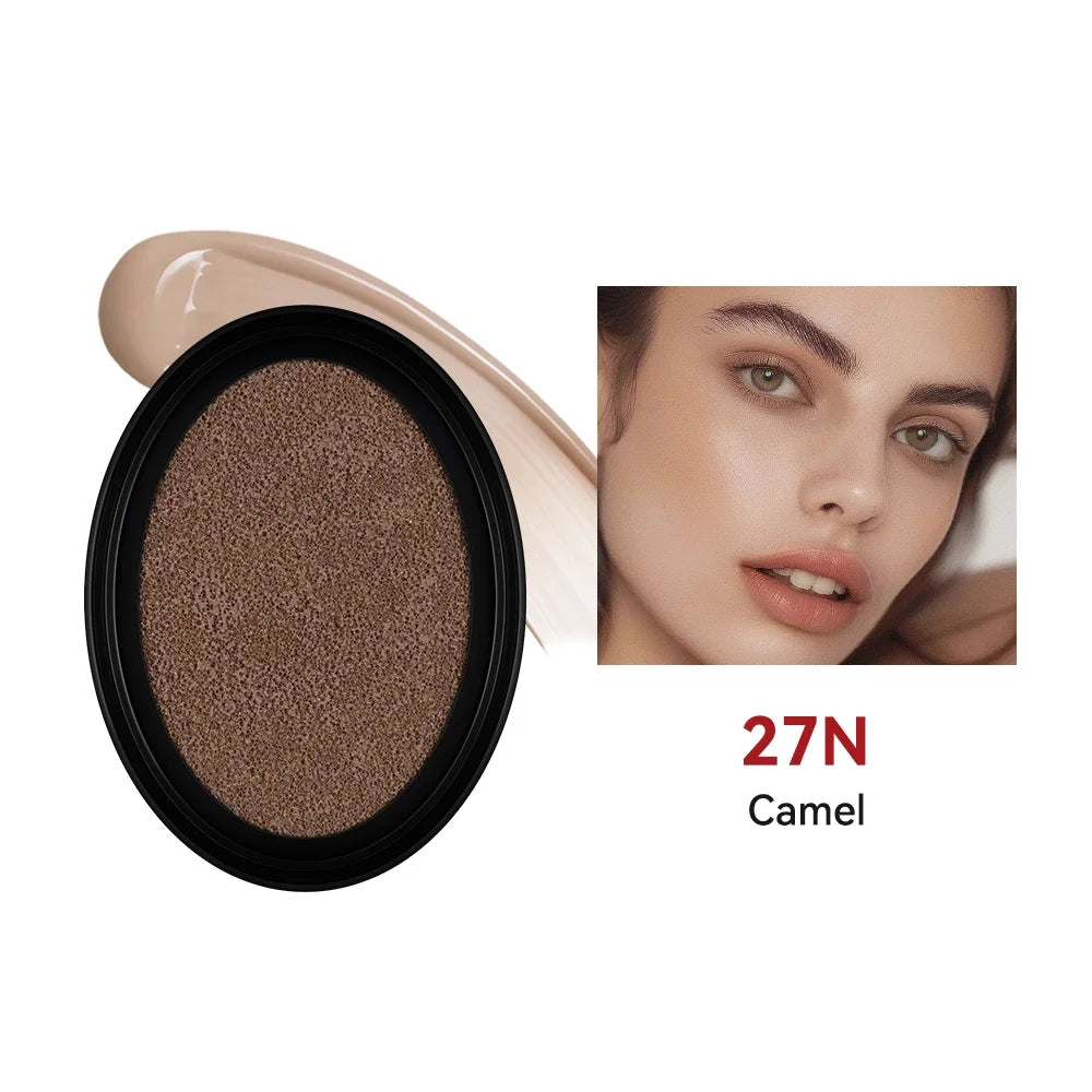 Cushion Refill Foundation Waterproof Semi-Matte Red Finish 72-Hour Wear Long-Lasting Buildable Coverage Sun Protection Makeup Peaceful Pleasures Health and Wellness 27N