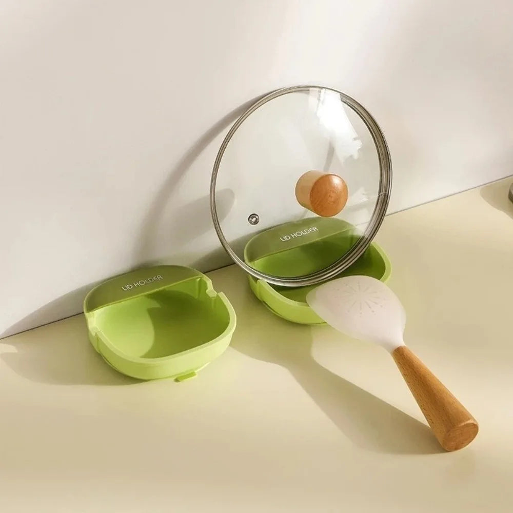 Silicone Suction Cup Pot Lid & Spoon Holder | Heat-Resistant
